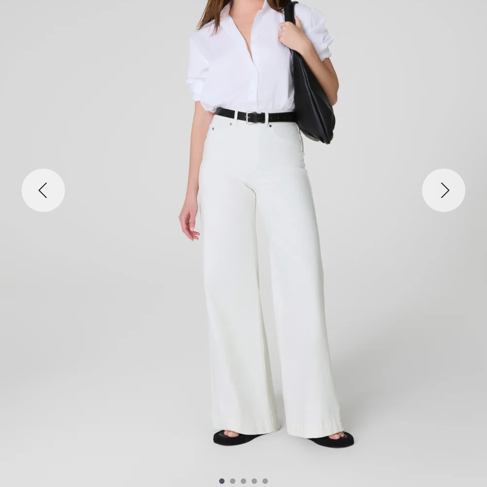 SPANX White Wide-Leg Pants